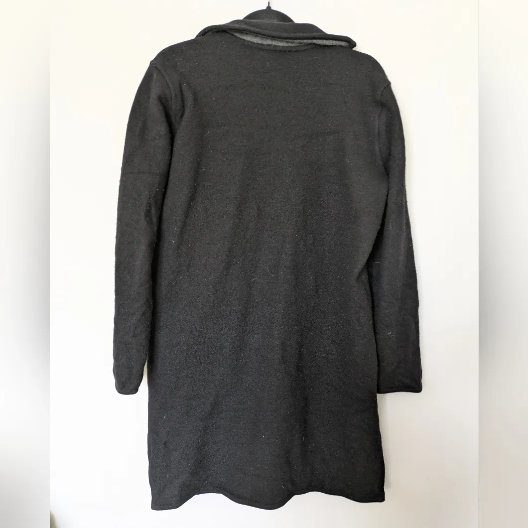 Madewell 100% Merino Wool Charcoal Open Front Cardigan Jacket Sz L - Image 3