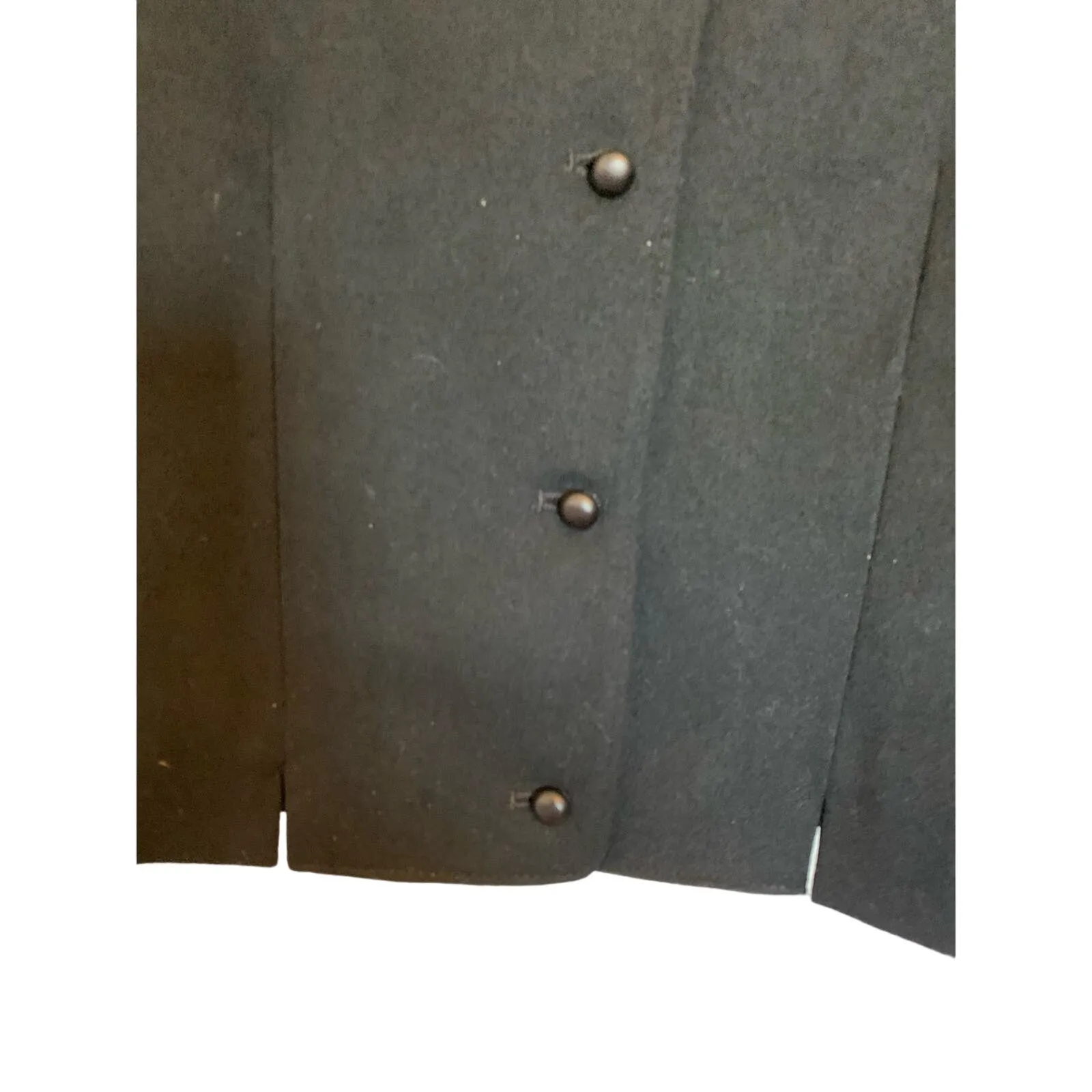 Pendleton Petites blazer, wool black collarless Size 8 - Image 6