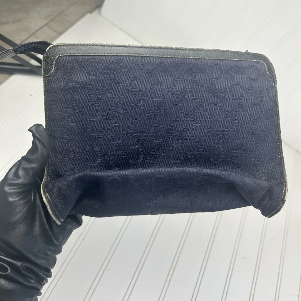 Celine Navy Vintage Cosmetic Bag - Image 5