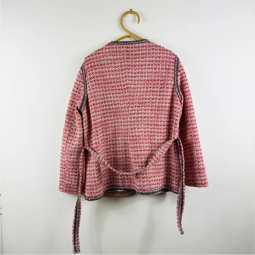 MAJE Venetia Two Tone Tweed Pink Rose Rouge
Belted blazer NEW - Image 11