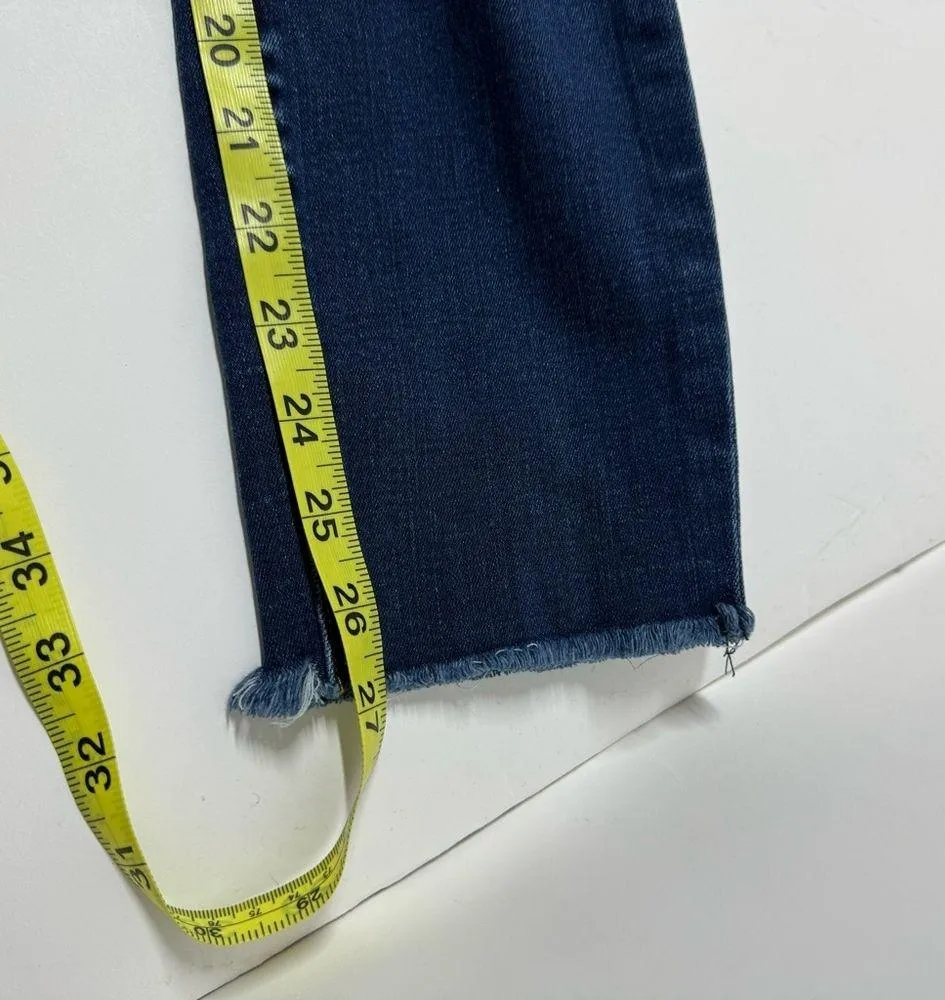 J. Crew Patriotic Wash Cropped Raw Hem Skinny Jeans Size 28 / 30 - Image 6