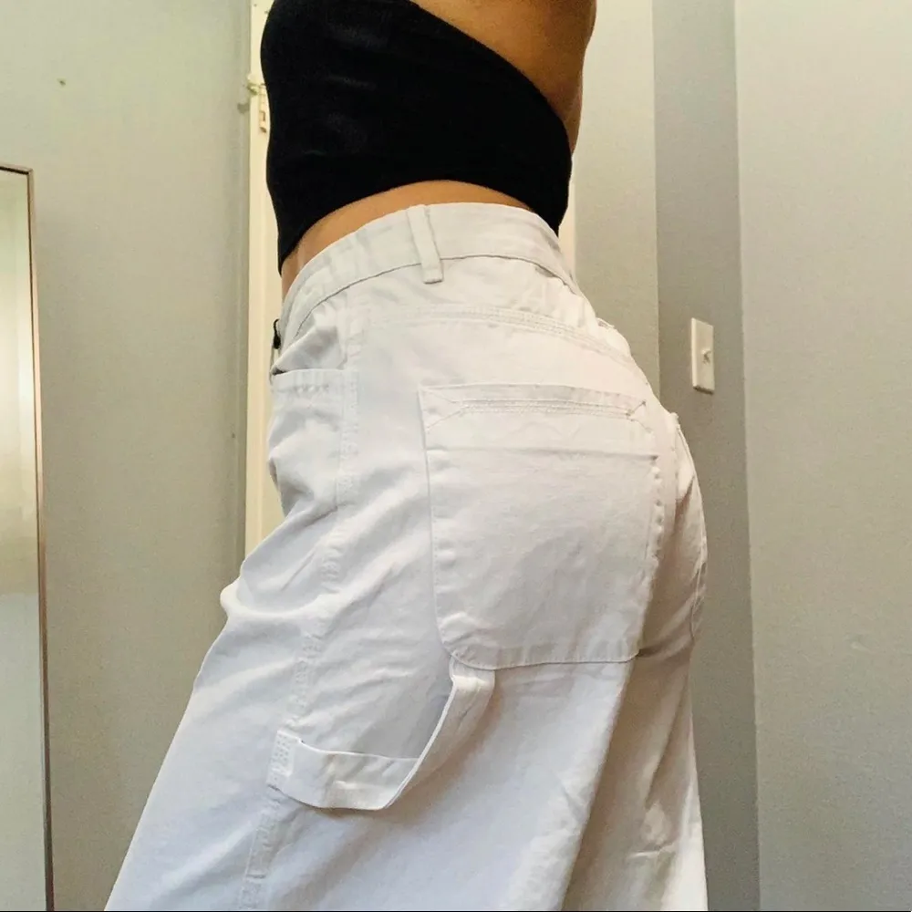 NEW ZARA Women Blue Gray amid Rise Cargo Jeans Extra Wide Size 40‎ - Image 7