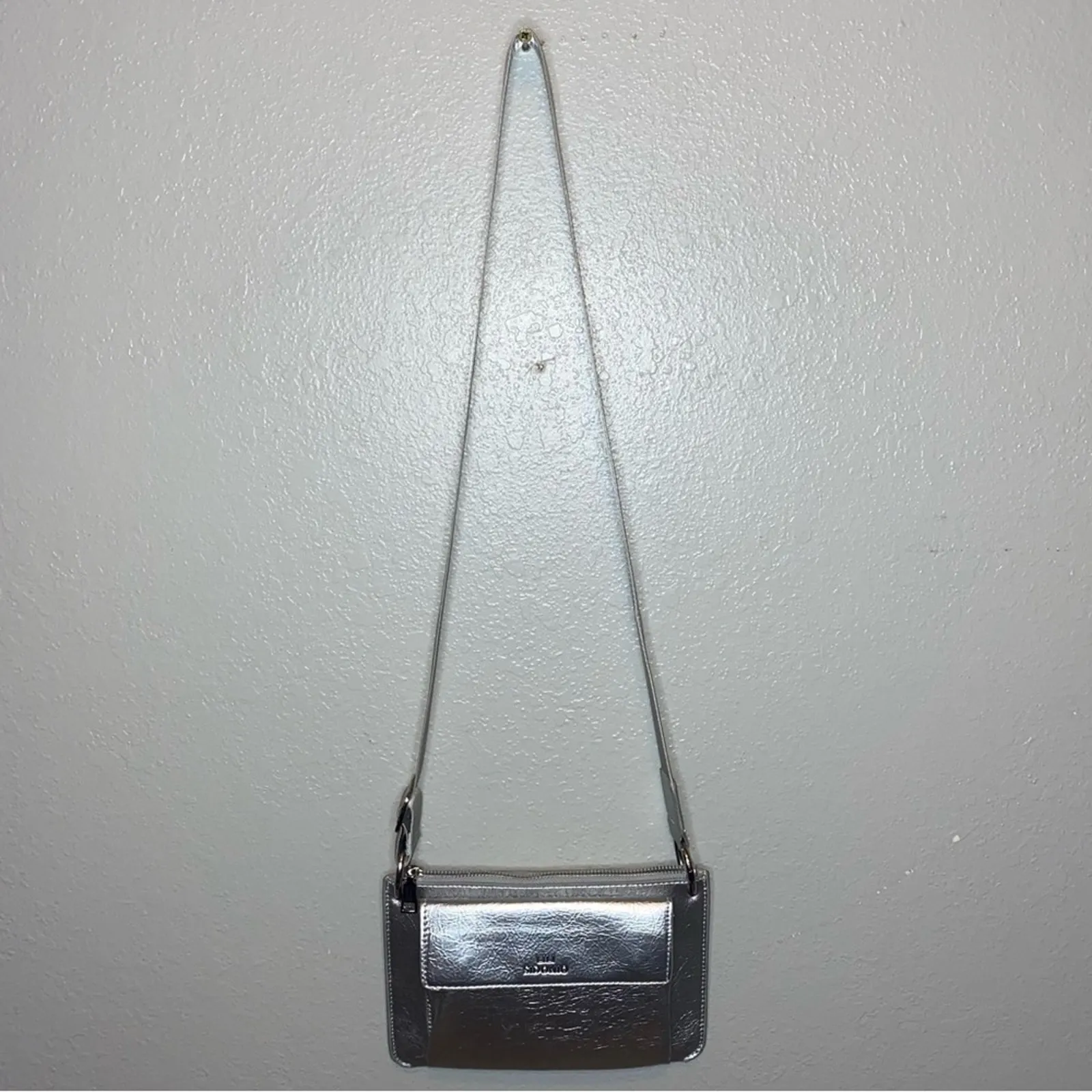 Lili Sidonio x Molly Bracken Metallic Silver Crossbody Bag - Image 3