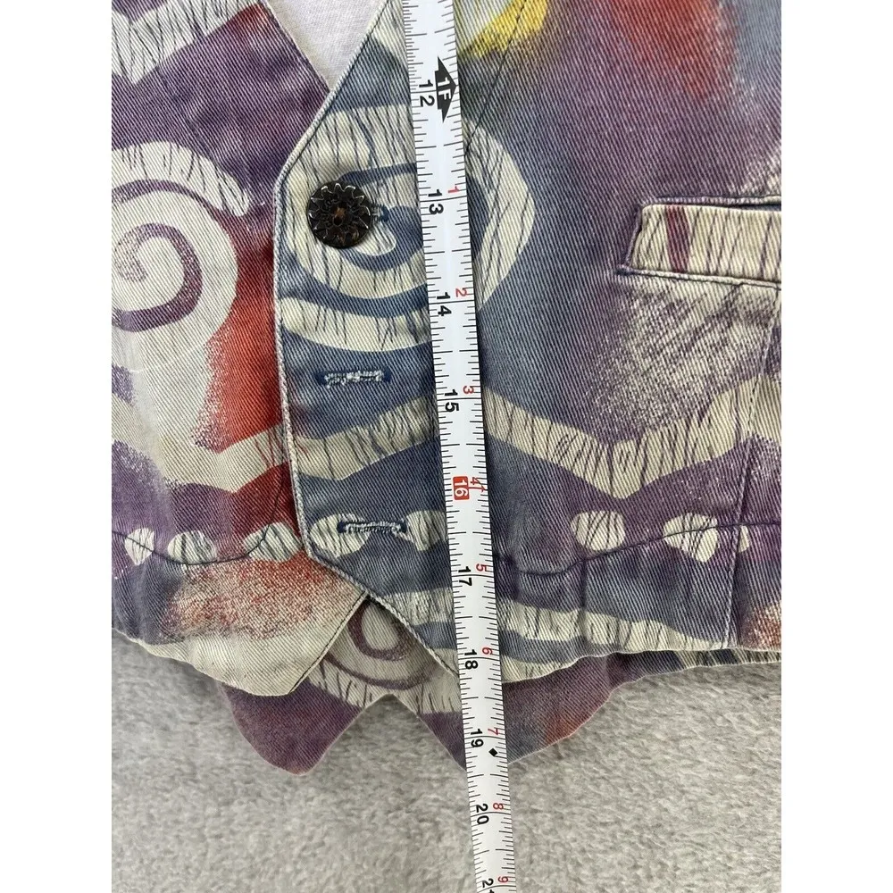 Chico's 10 Year Anniversary Women's Vest Southwest Theme Size 1 Medium Cotton - Image 3