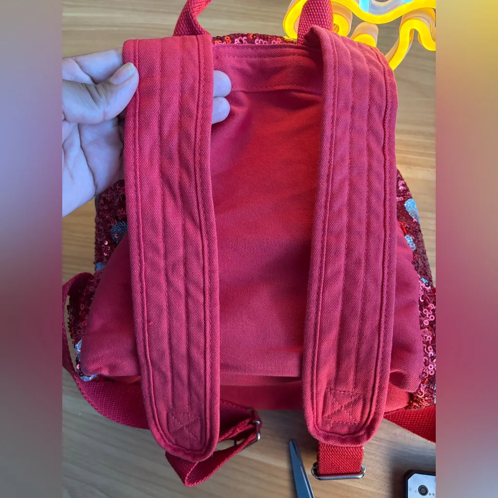 Minnie Mouse Mini Sequin Polka Dot Red Backpack - Image 3