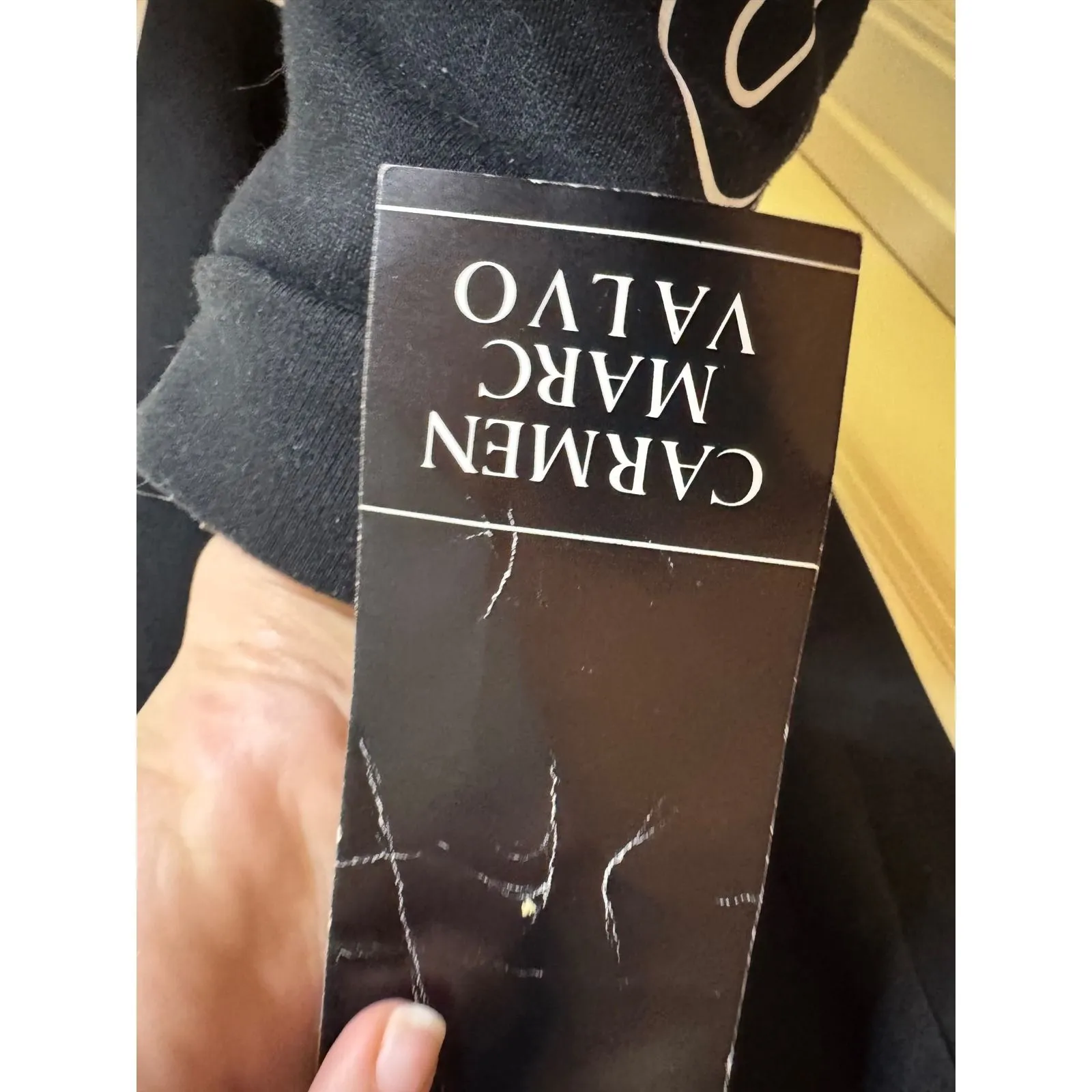 Carmen Marc Valvo Black Beaded Lace Open !Back Neck Halter Dress NWT Size 6 - Image 4