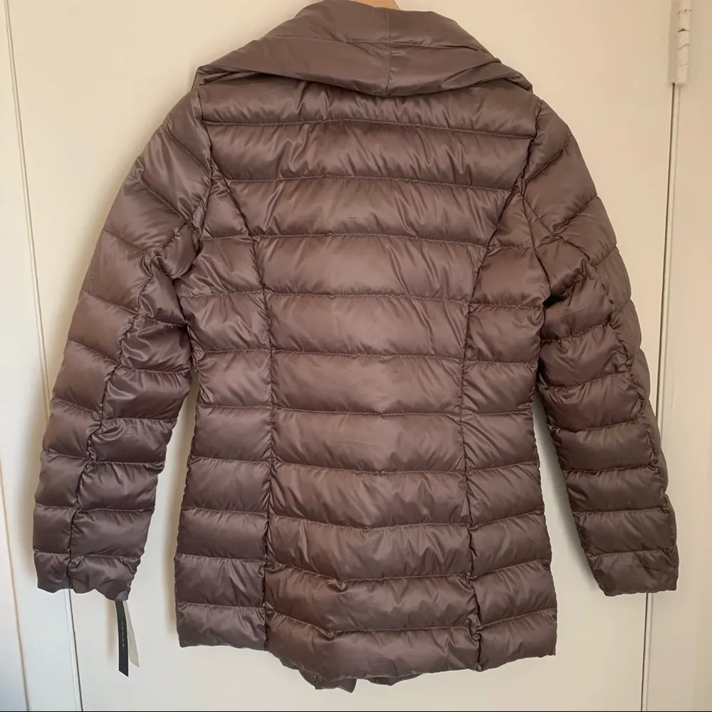 NWT Tahari Chloe Asymmetrical Down Puffer Jacket - Image 4