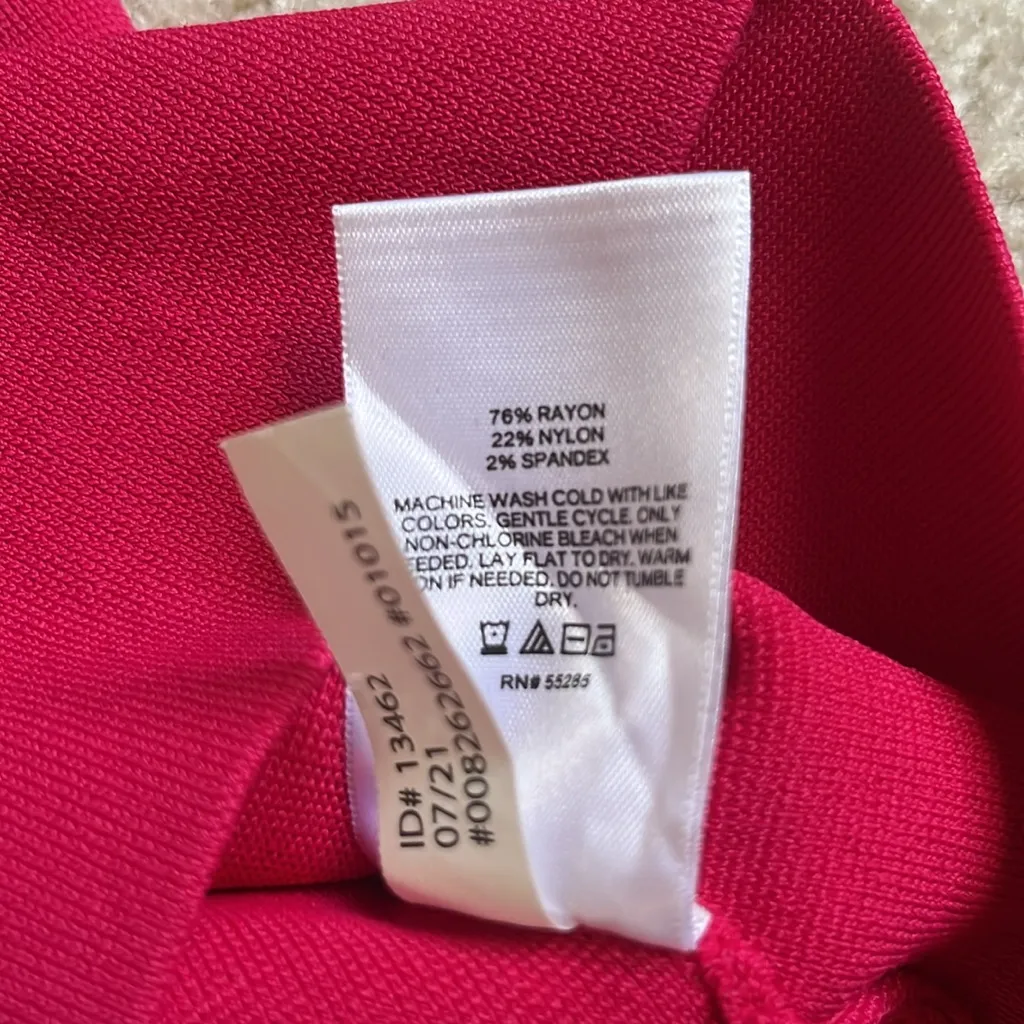 Express Body Contour One Shoulder Cut-out Tank Top in Hot Pink Women's XS - Image 7