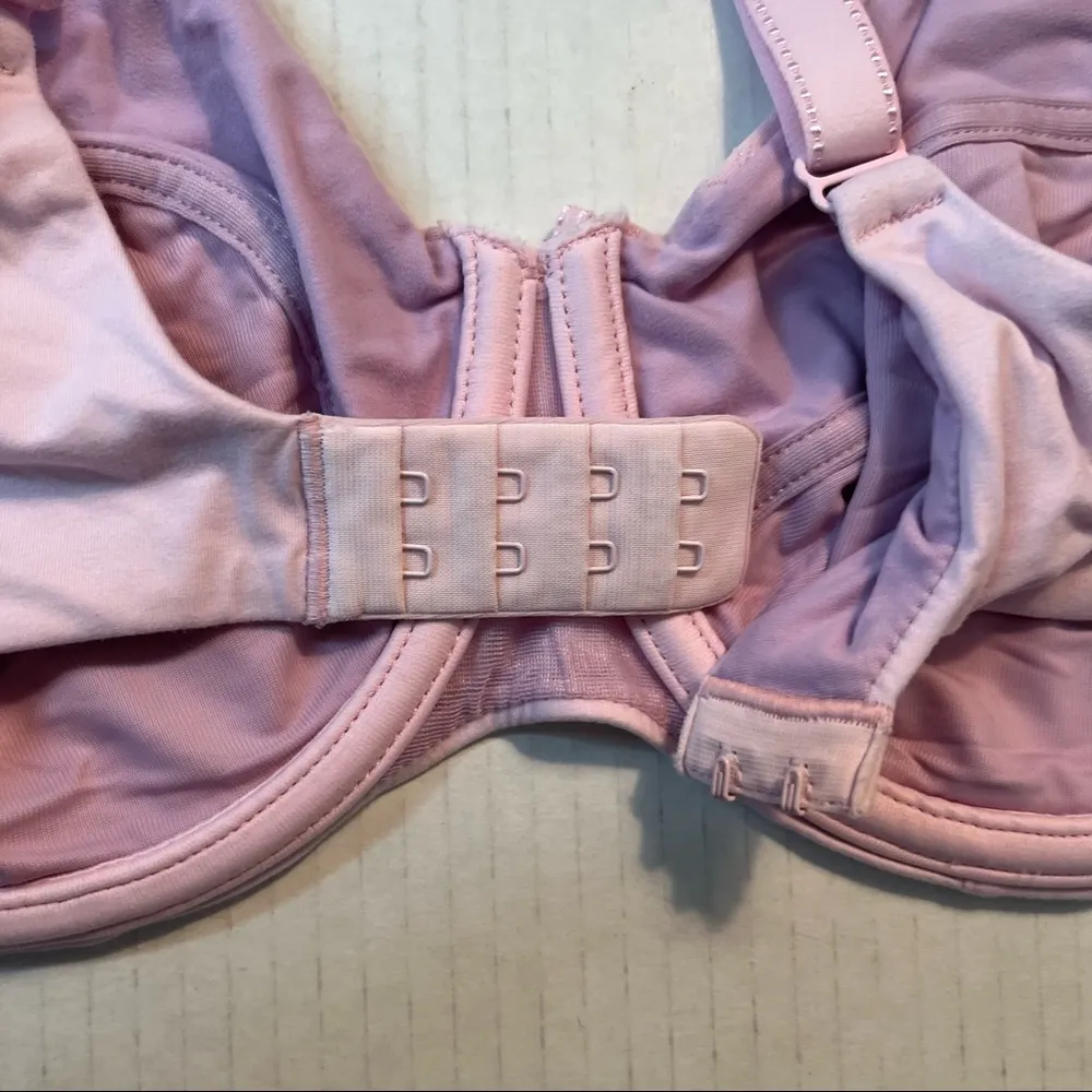 Chantelle Bra Velvet Touch Full Coverage Underwire Unlined Bra Pink-Purple 34DD - Image 10