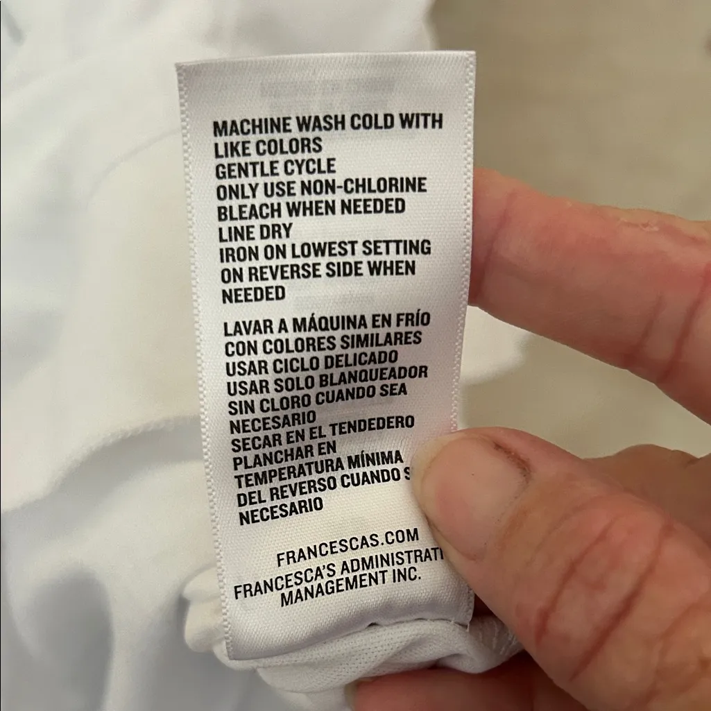 Miami Strapless Beige and Blue Crochet Dress - Image 5