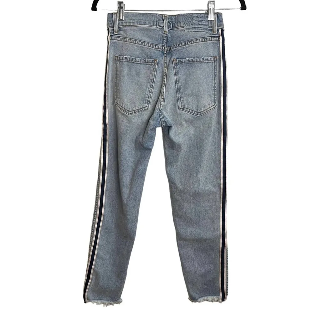 Revice True Blue Side Stripe Button Fly Skinny Jeans - Image 2