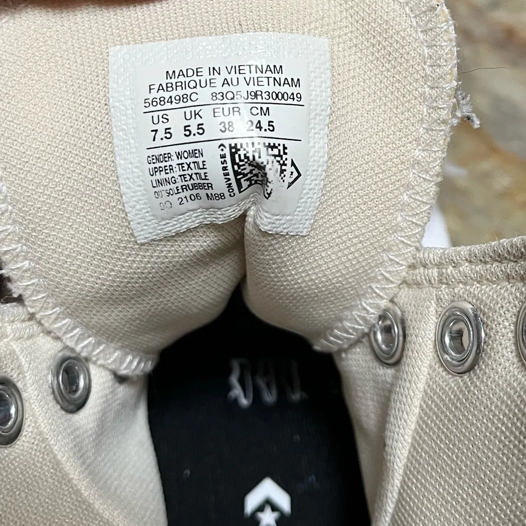 Converse Chuck Taylor All Star Move High-Top Sneaker White 7.5 - Image 4