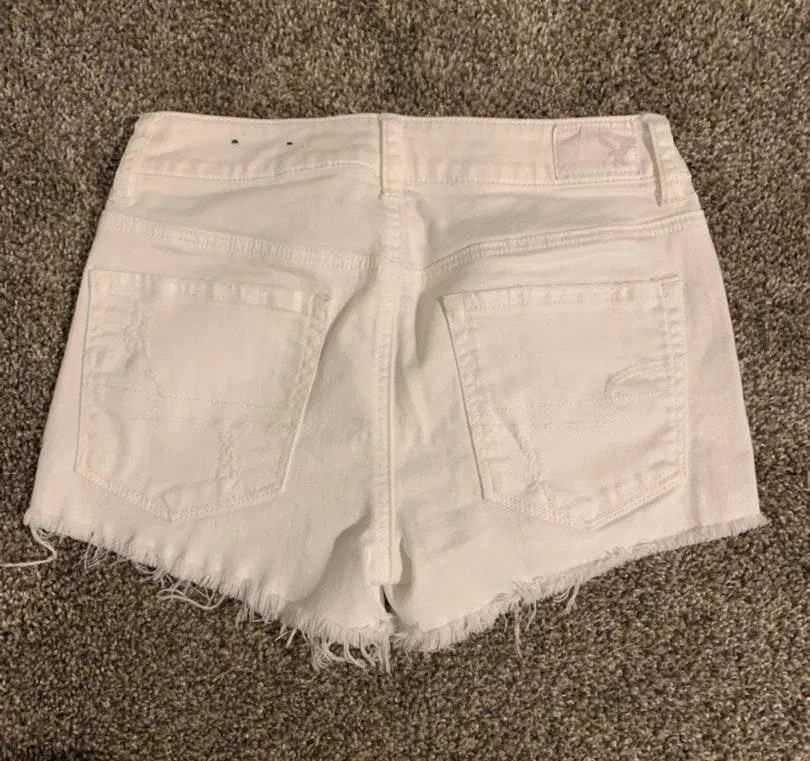 American Eagle Outfitters White Jean Shorts - Image 3
