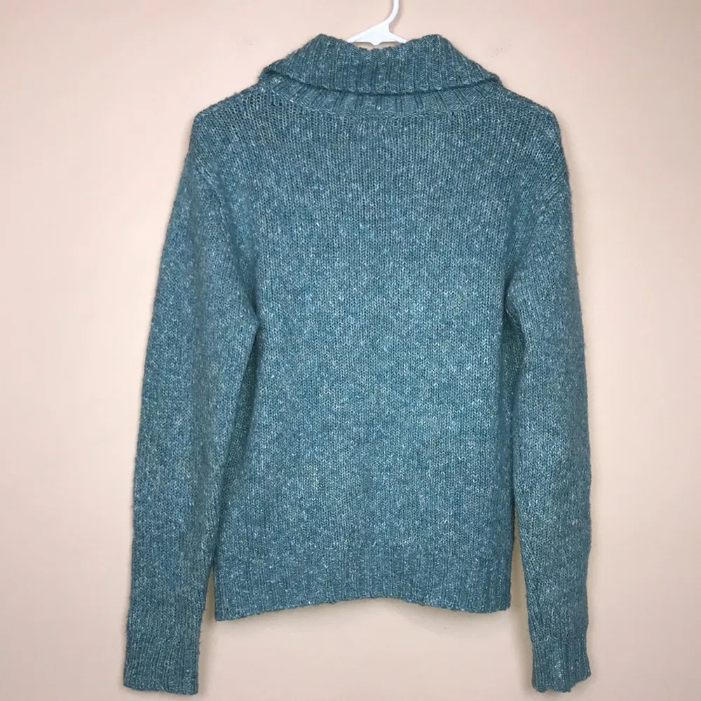 L.L. Bean Women’s Wool Blend Chunky Cable Knit Button-Up Cardigan Sweater - Image 6