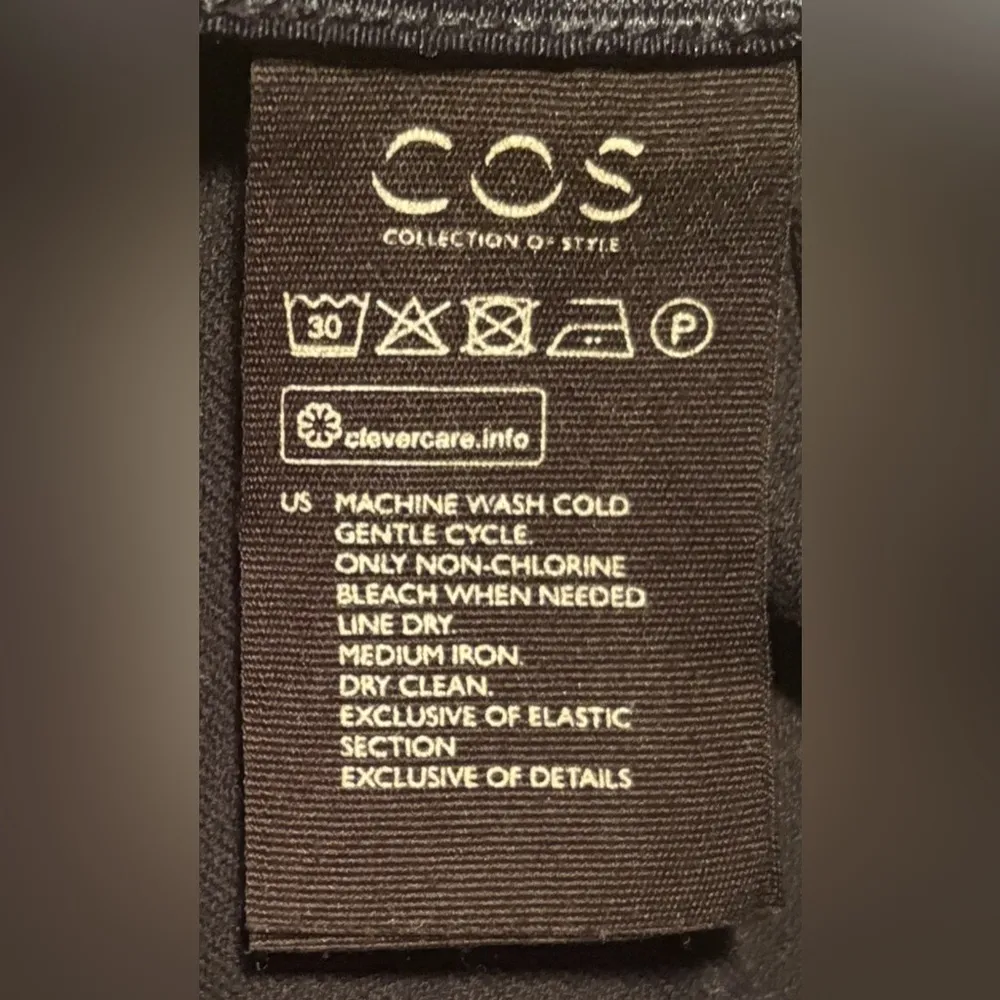 COS Black Pants‎ Waist 29 No Size Tag - Image 5