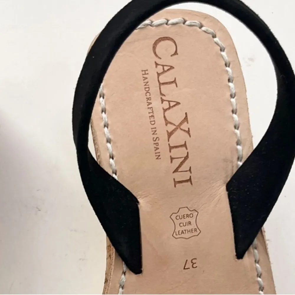 CalaXini simply perfect wedge braided suede sandals made
In Spain 37 US 6.5 Black - Image 9