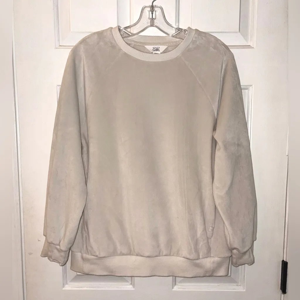 Athleta Girl Feelin' Great Cream Crewneck Sweatshirt - Image 2