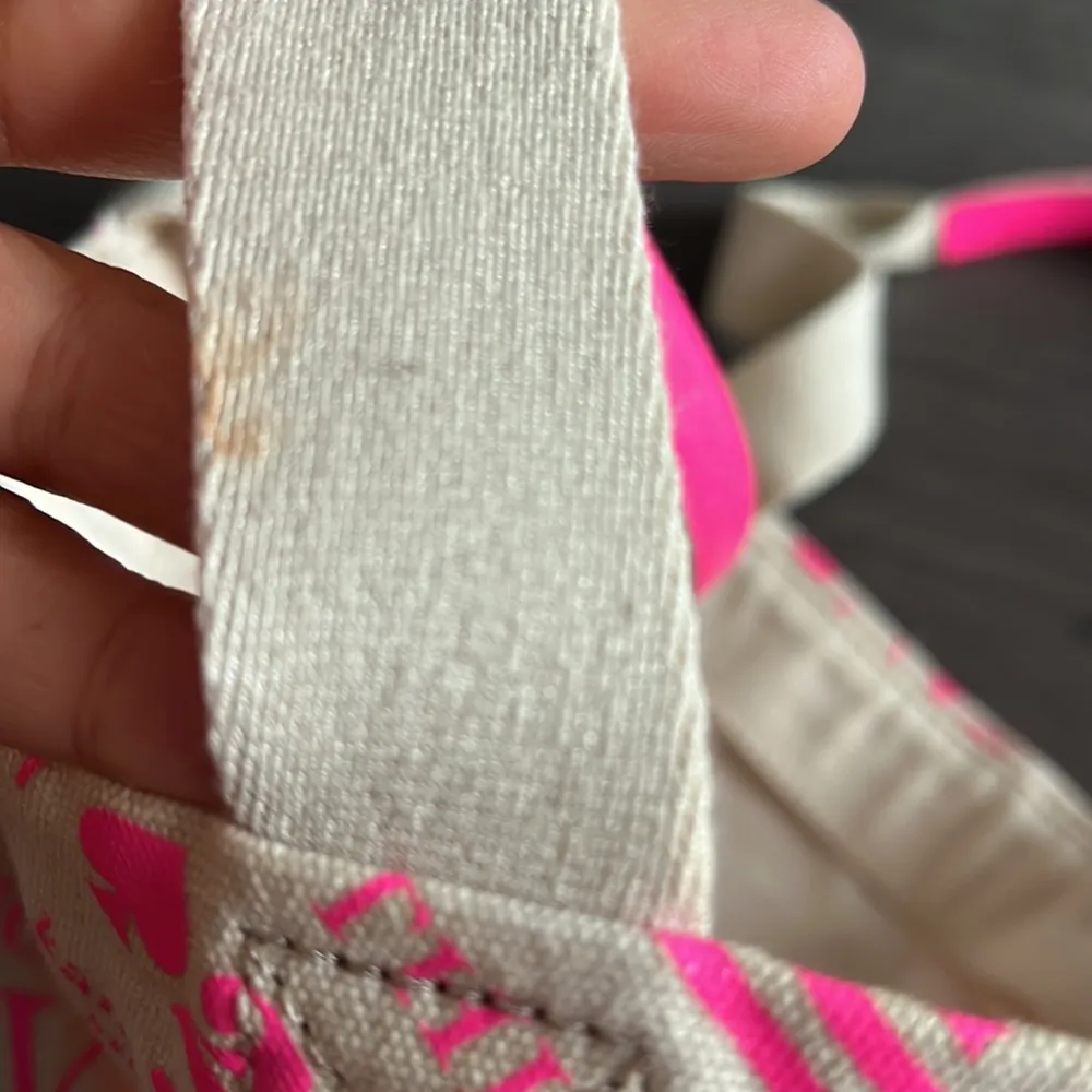 Kate Spade Canvas 20th Anniversary 20 Things We Love Tote Bag Pink Beige - Image 8