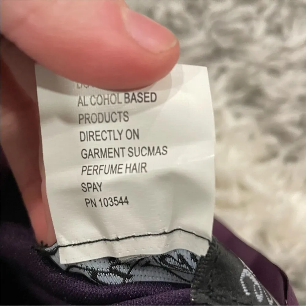 La Femme 28204 Strapless Jersey Sheath Dress with Slit Purple - Image 8