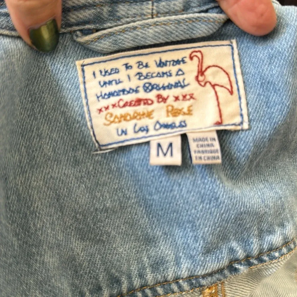 FREE PEOPLE x Sandrine Rose Denim Jumpsuit medium - Image 9