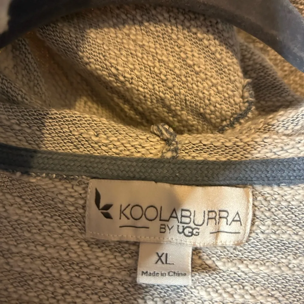 Koolaburra by Uggs Gray/White Zip Front hooded light weight jacket XL - Image 2