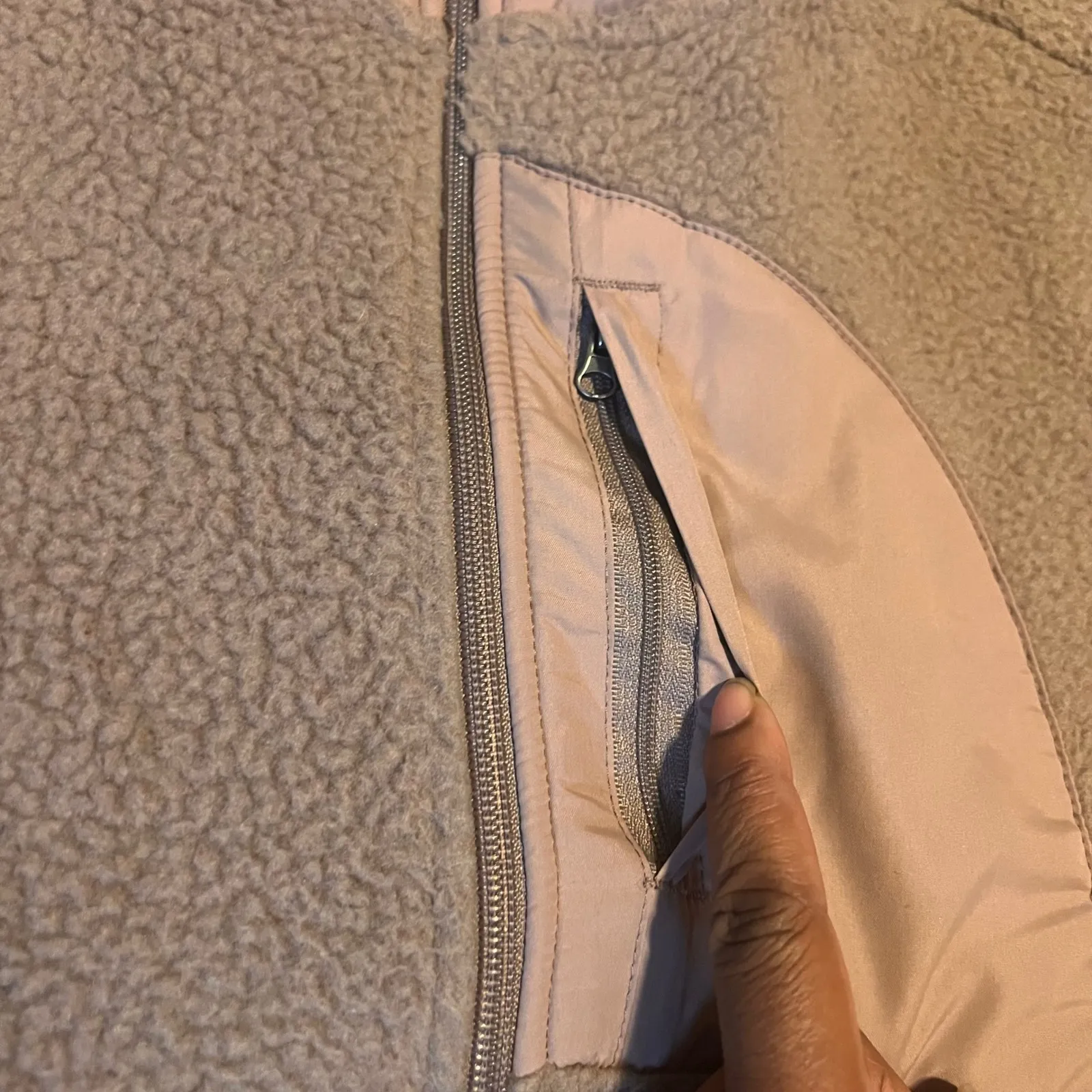 Avalanche Women's Fleece Jacket Full Zip Tan Cozy Size S Pocket Outdoors‎ - Image 5