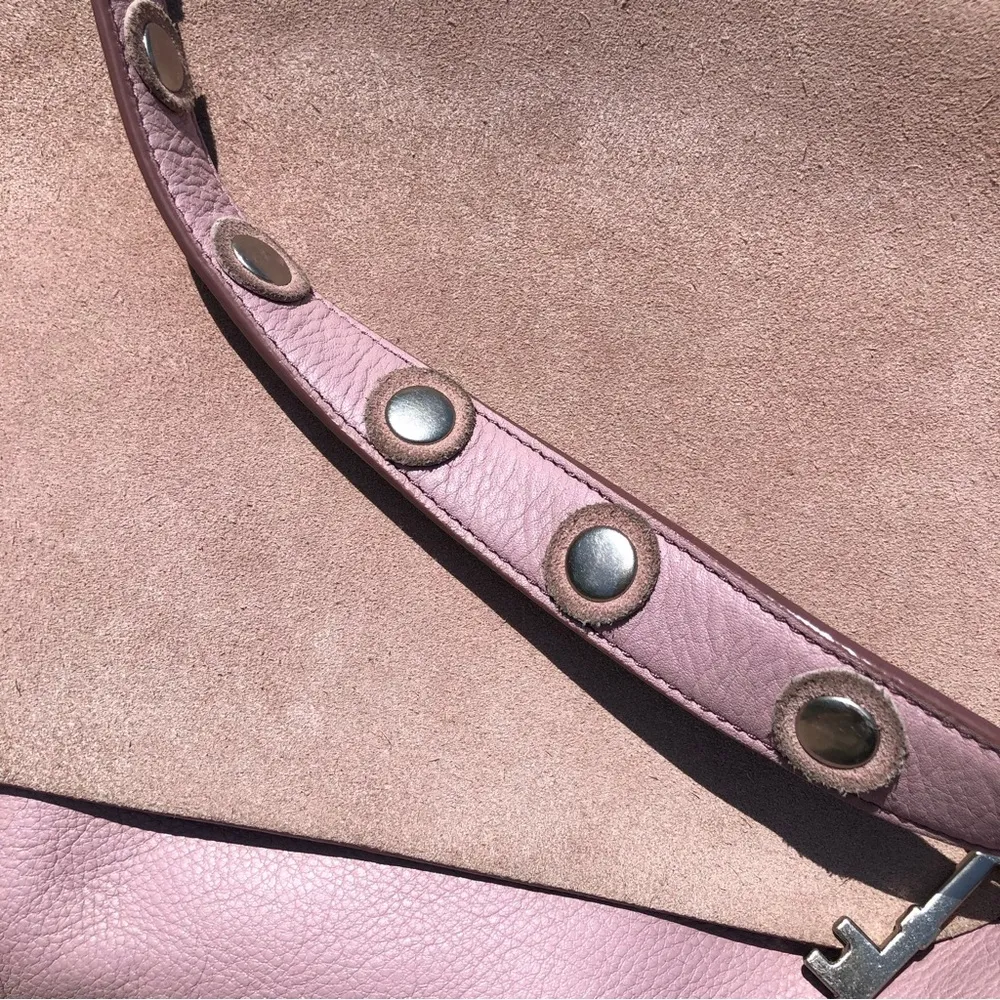 Fossil Maya Crossbody Suede Leather Lilac Purse - Image 7