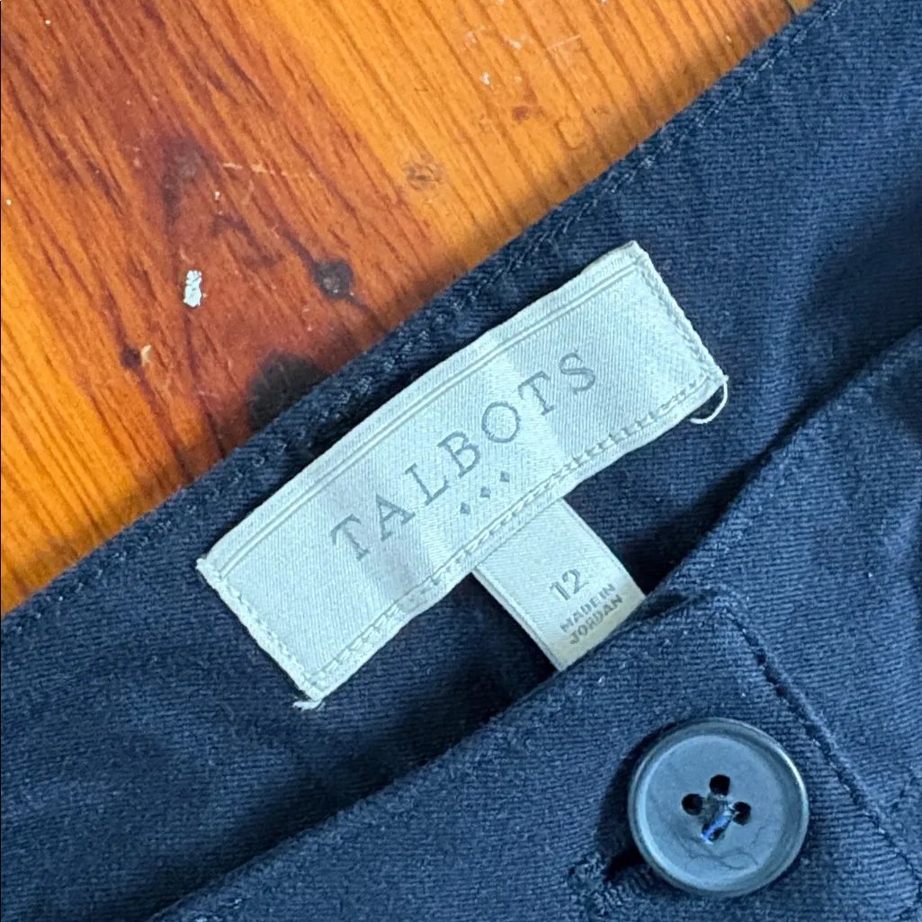 Talbots Midnight Blue Trousers Cropped Size 12 Pants - Image 2