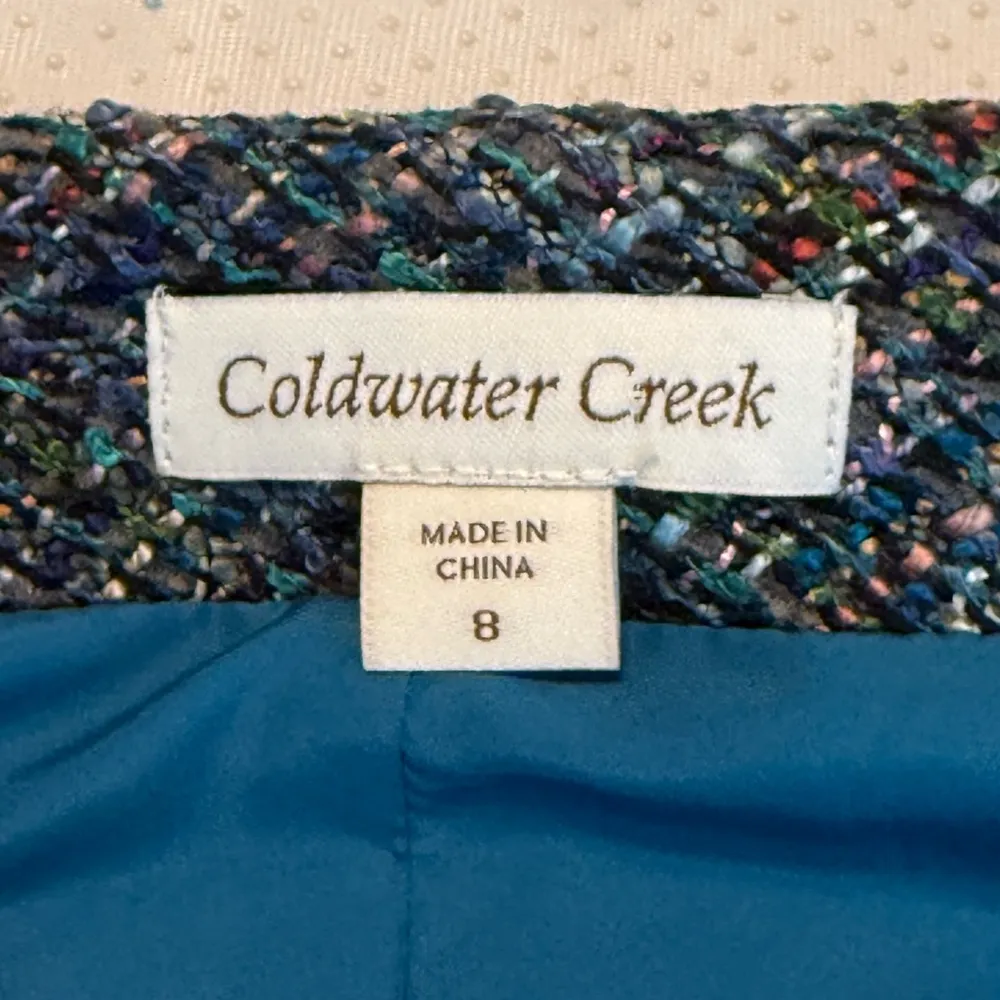 Coldwater Creek Multicolor Tweed Pencil Skirt Women’s Size 8 Lined Professional - Image 8