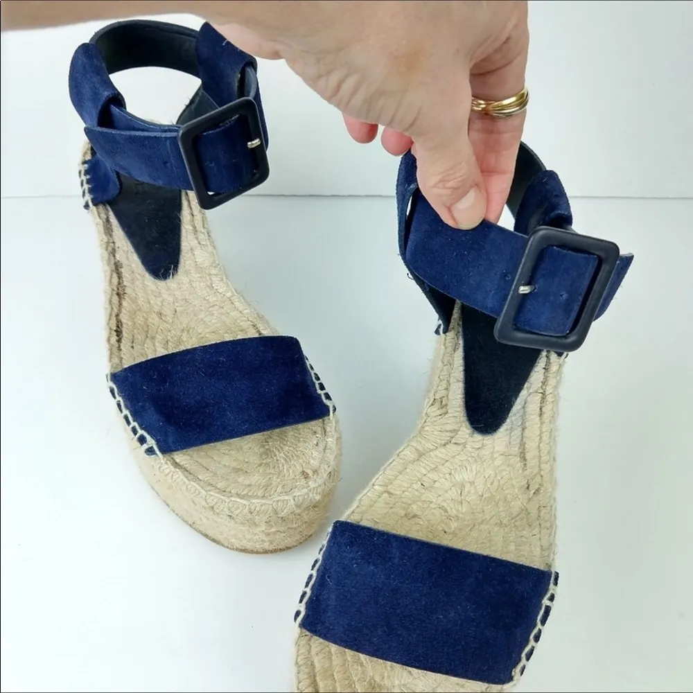 Vince $295 blue suede platform espadrilles 6 - Image 6