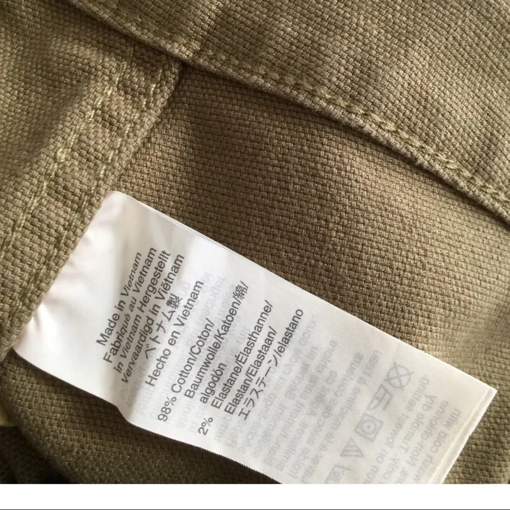 Madewell Emmett olive green wide leg crop pants - Image 11