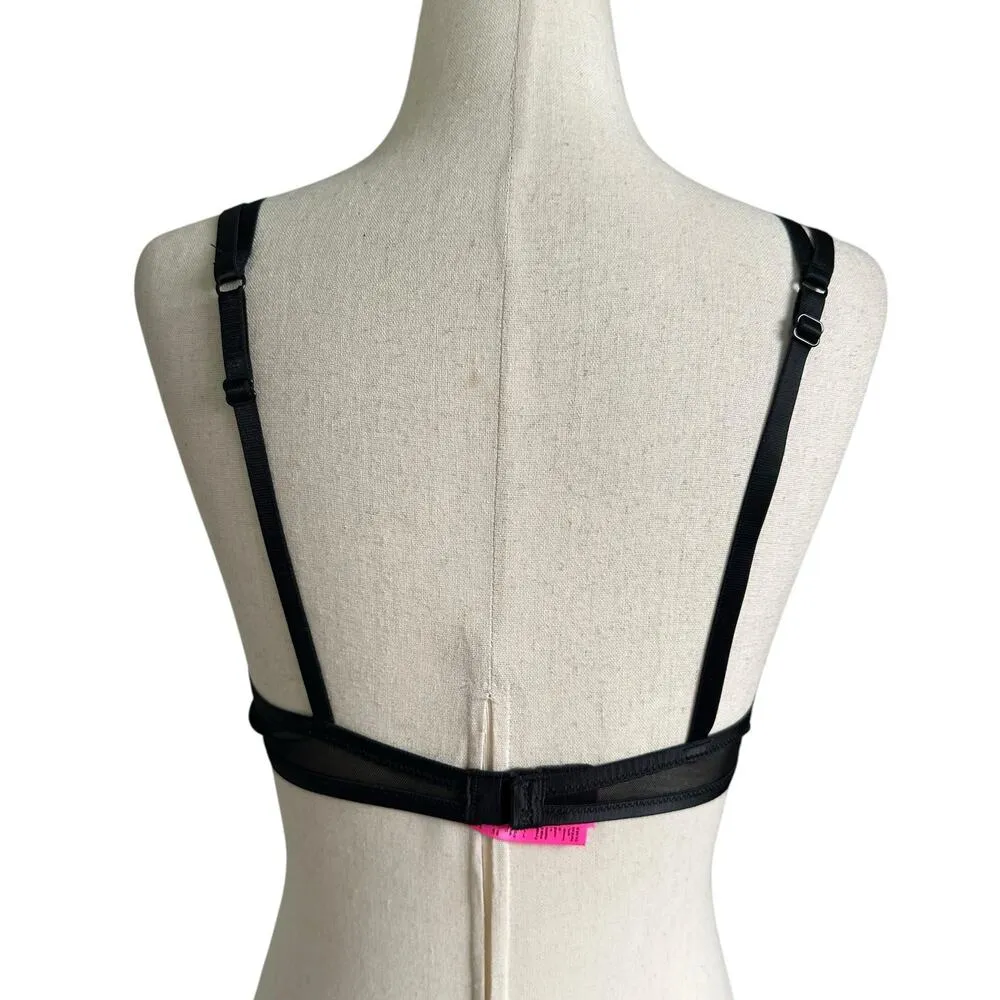 La Senza Black Lace Underwired Lingerie Bralette Women Size Medium | 69-16 - Image 3