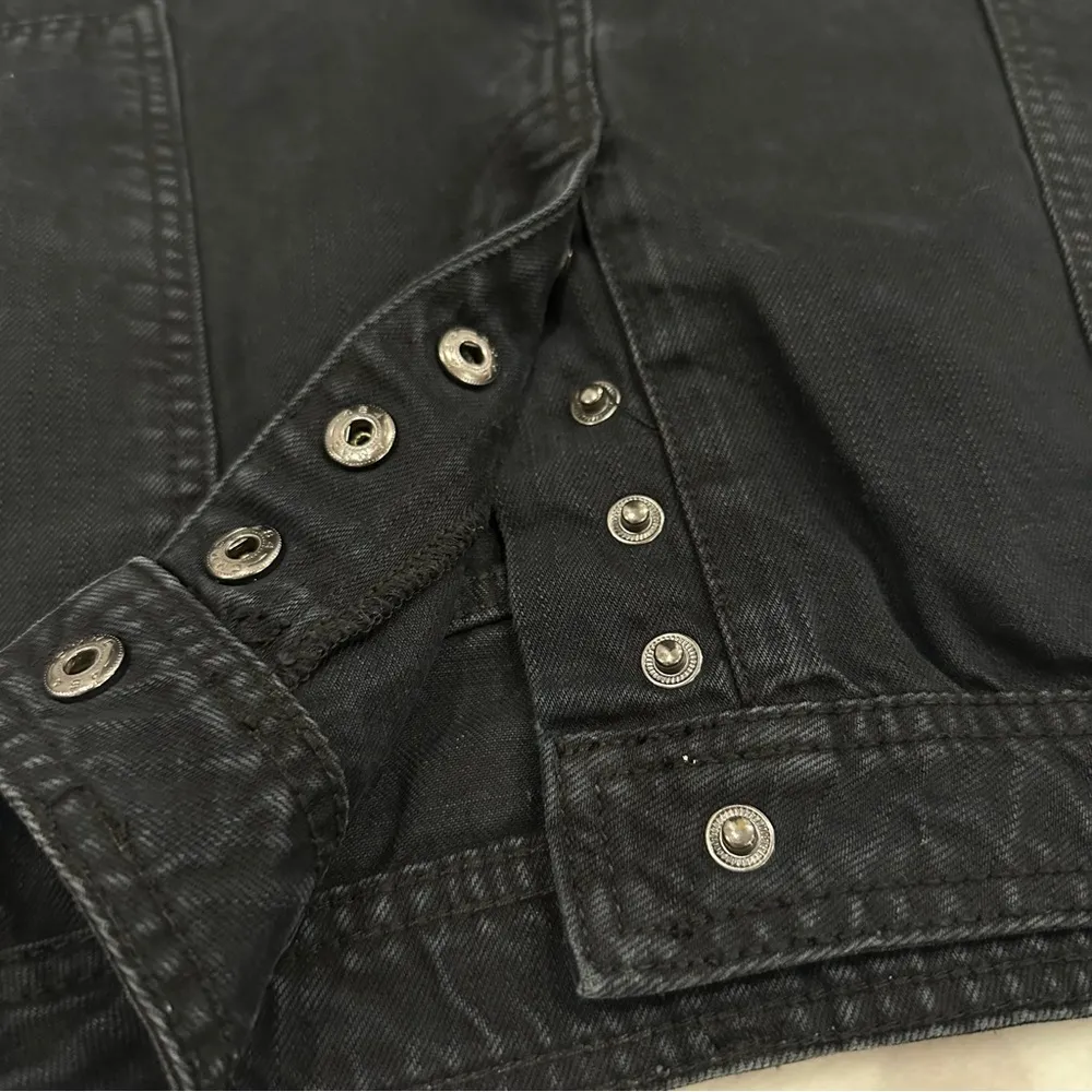 black denim a line skirt - Image 6