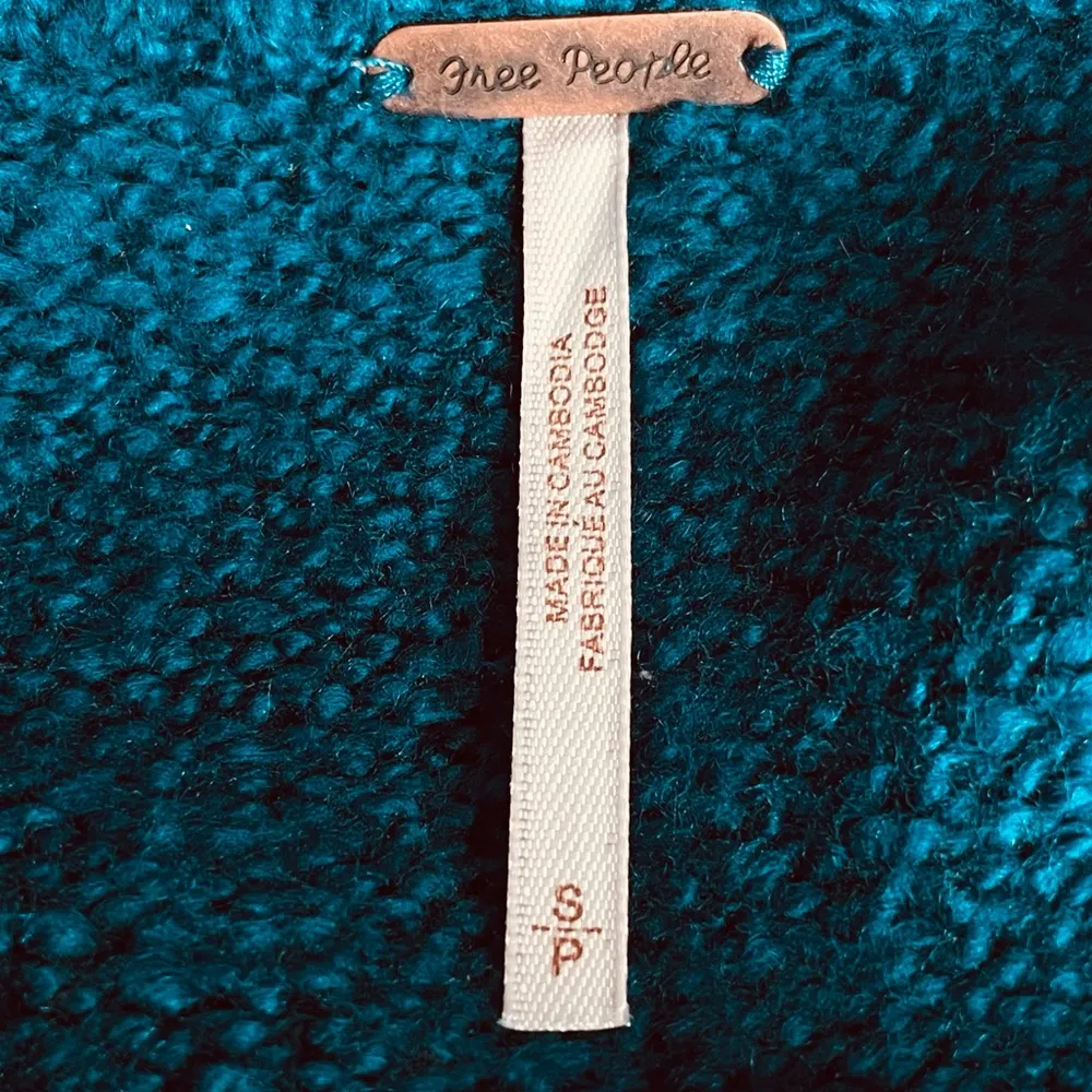 Free People Brookside Tunic Sweater Halcyon Blue Size Small - Image 10