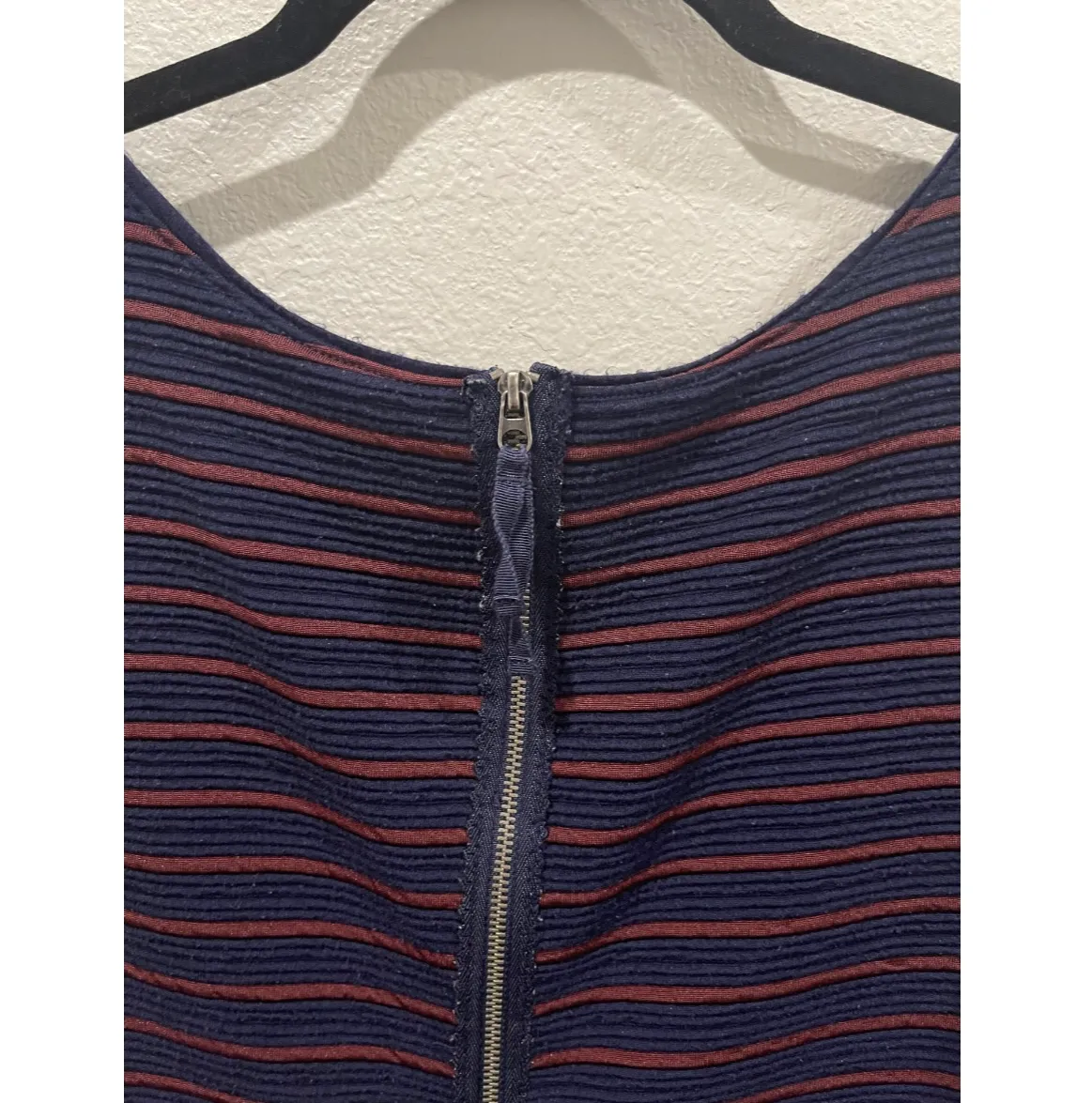 Anthropologie MAEVE Bi Motif Stripe Mini Flare Dress  - Image 5