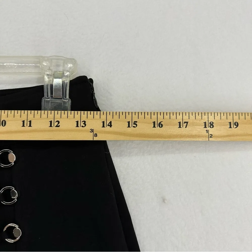 Guess Mini Skirt Lace Up Front Skater S Black - Image 5