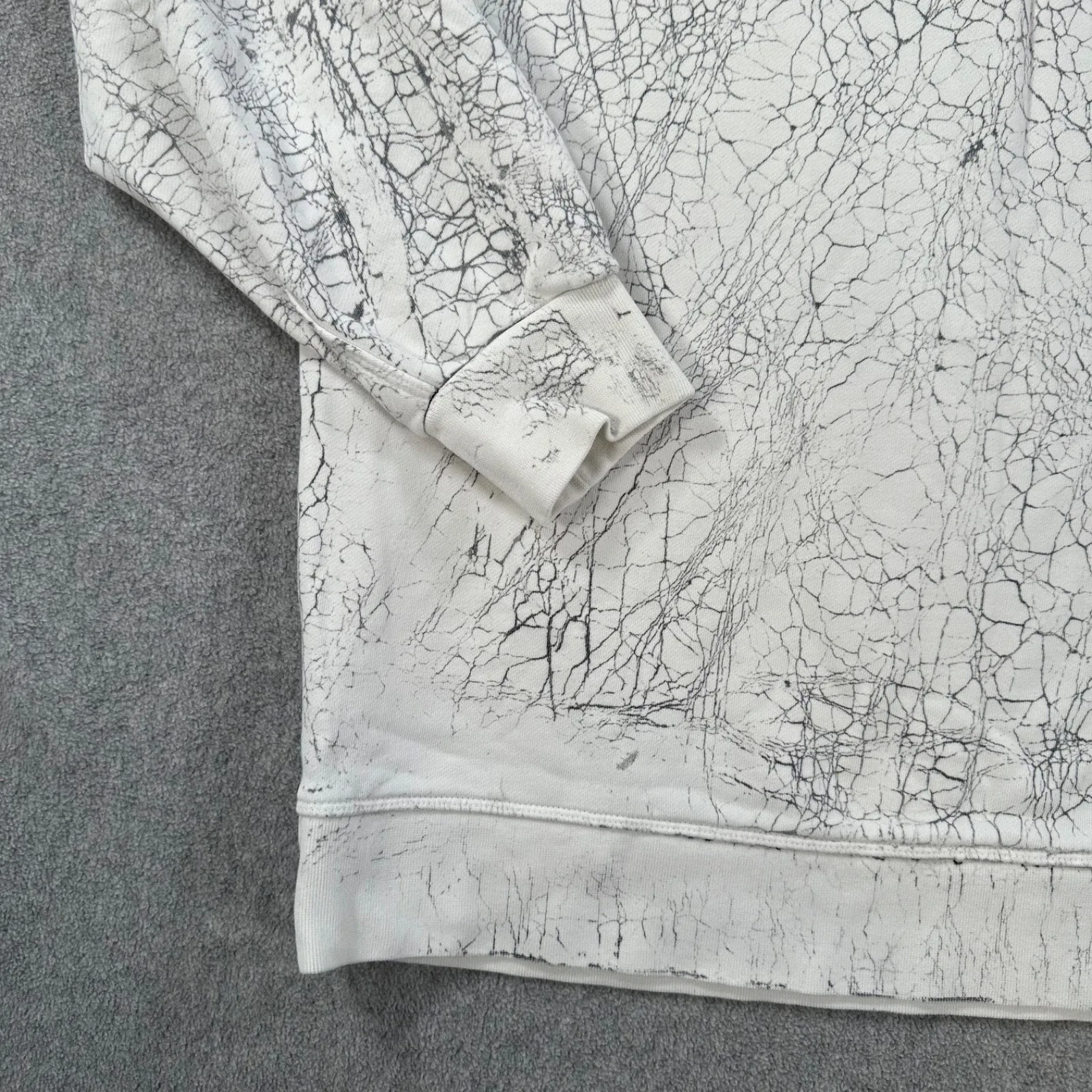 Lululemon Perfectly Oversized Crew Sweatshirt Women's 8 White/Gray Pattern - Image 2