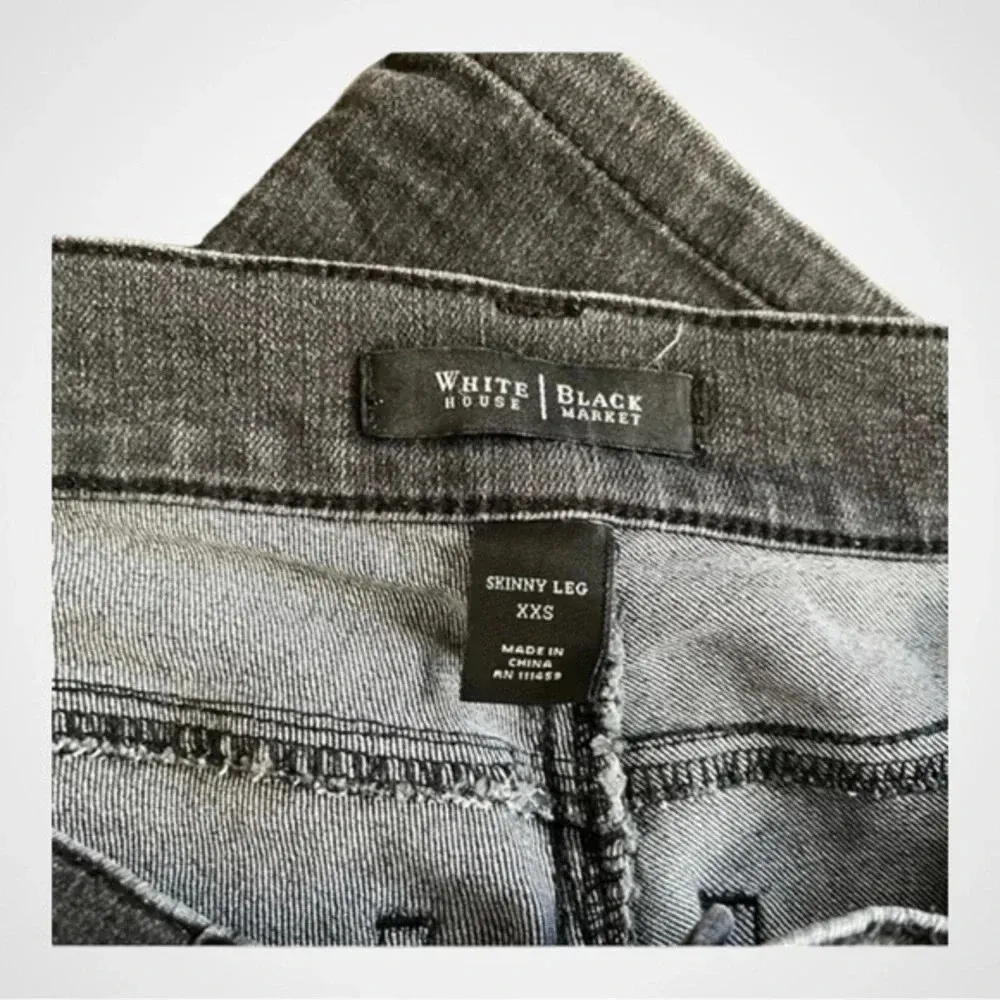 WHITE HOUSE BLACK MARKET Skinny‎ Leg Black Jegging| Size XXS - Image 5