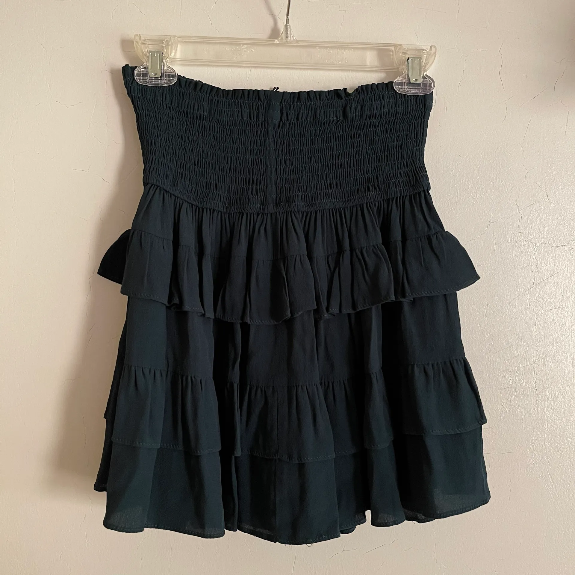 tiered Ruffle smocked Waist Shirred flounce skirt - Image 10