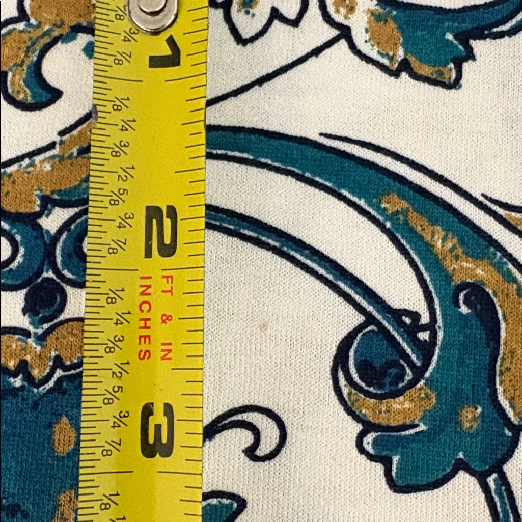 Peruvian Connection Acanthe Tiered Crewneck Floral Dress 3/4 Sleeve Large - Image 9