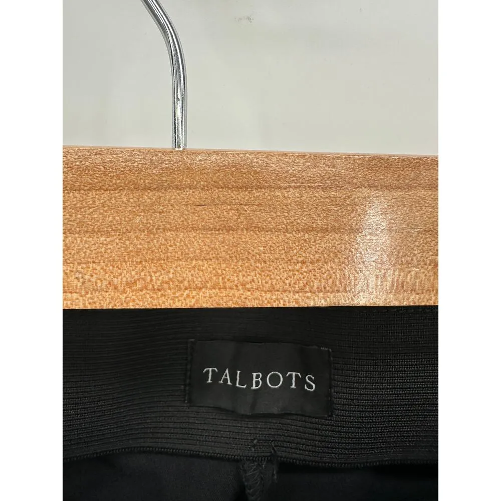 Talbots Portland Trouser Women 10P Black Pull On Stretch Waist Office Career - Image 7