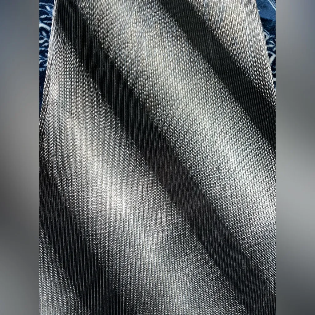 Vintage Uptown USA Folding Waist Metallic Wide Leg Pants Black Size M - Image 9