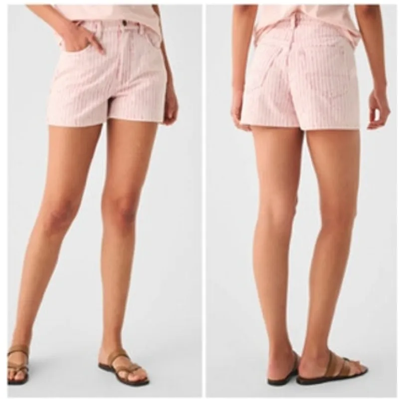 Faherty Topsail Denim Short Pink Railroad Stripe Size: 29 - Image 2
