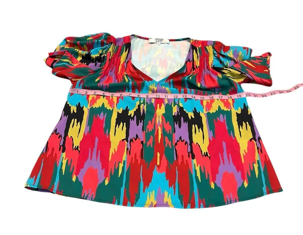 CROSBY Stetson top in electric ikat - Image 4