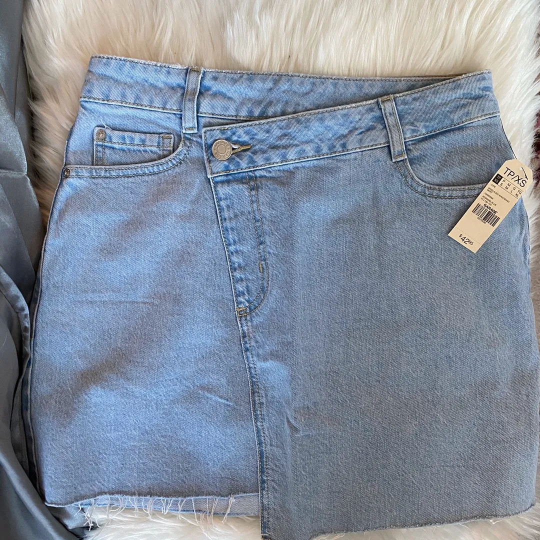 Denim Wrap Skirt - Image 2