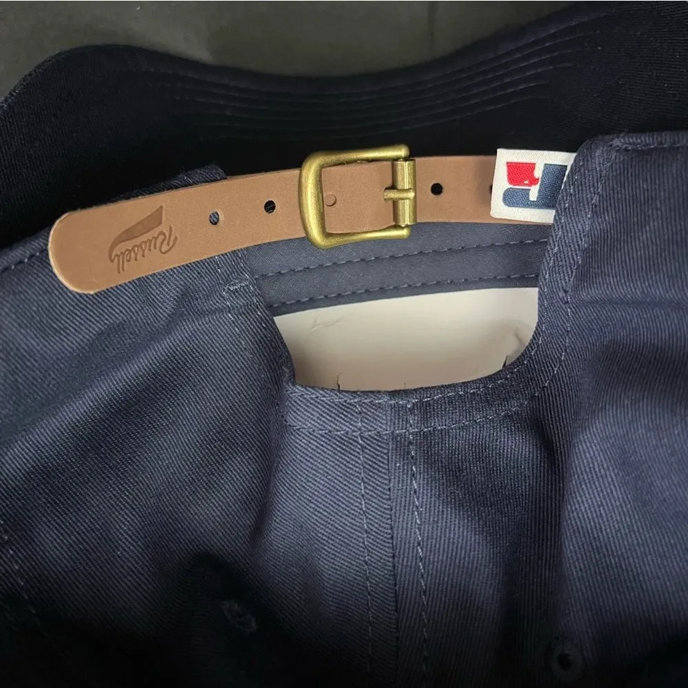 Russell Athletic blue  RAC Embroidery hat leather strap metal buckle new no tag - Image 10