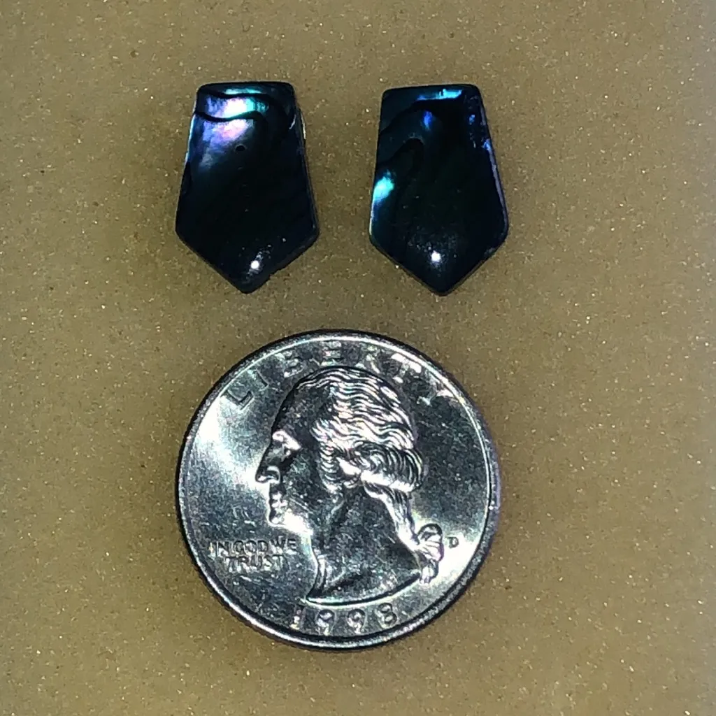 Abalone Shell Iridescent Boho Earrings Blue - Image 4