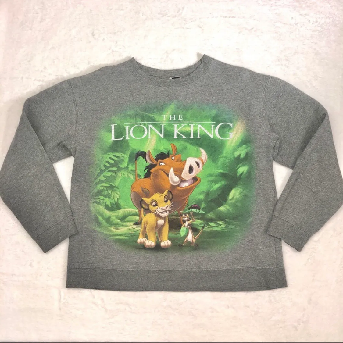 The Lion King Sweatshirt Pullover Crewneck Gray size Medium - Image 3