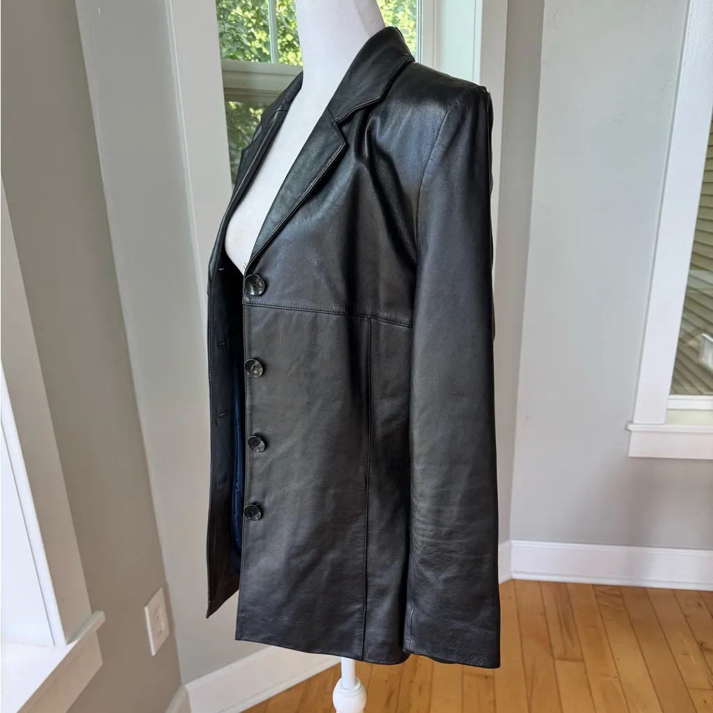 Vintage Pelle Studio Wilson’s Leather Black Leather Jacket Size Medium - Image 2