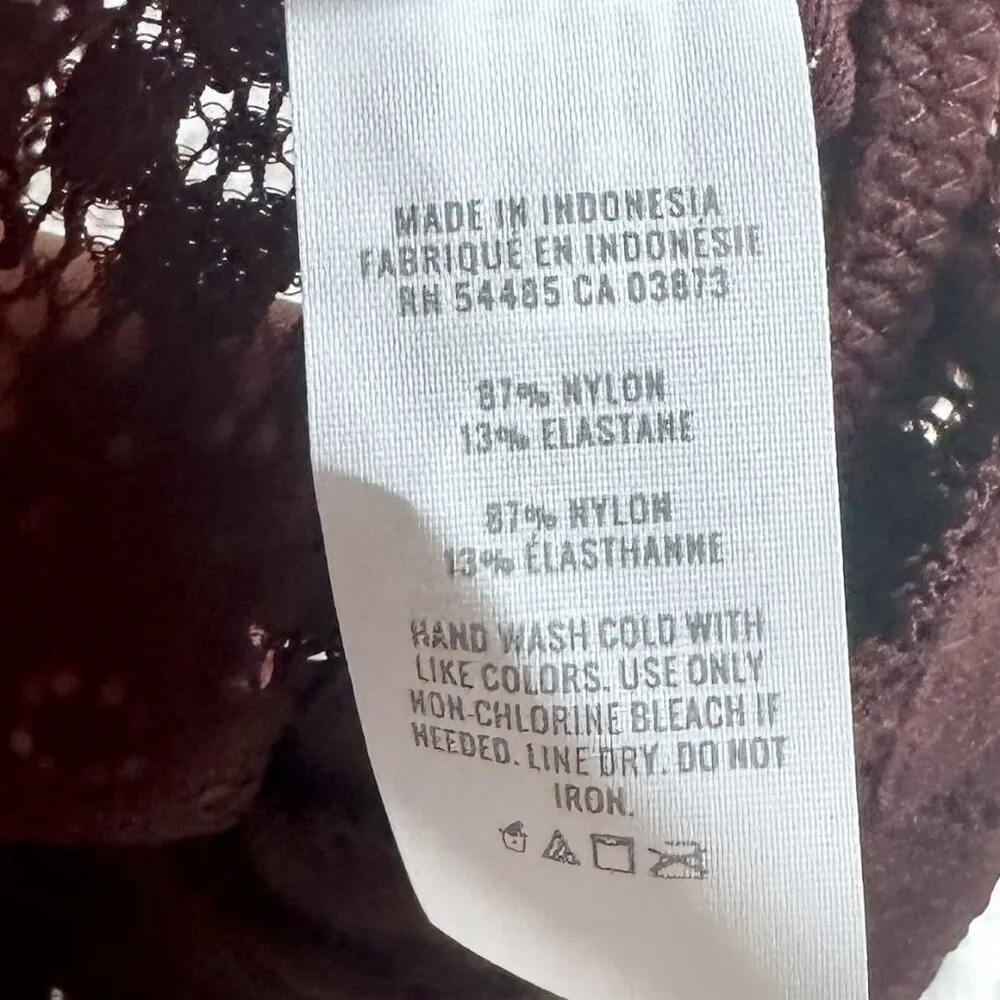 NWT Aerie Real Happy Wireless Lightly Lined Candy Lace Bra in Royal Berry - 32C - Image 5